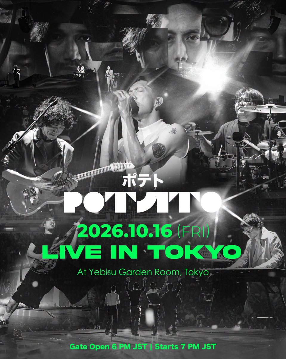 ETKT's tweet photo. タイの人気ロックバンドPOTATOが2026年10月16日に東京でライブを開催。

会場は恵比寿ガーデンルーム
開場18時、開演19時

チケットの詳細は近日Sabaay Style Marketで発表予定です。

https://t.co/iDiuksbws4

#POTATOLiveInTokyo2026
#POTATOBand https://t.co/IkgJg2Itpd