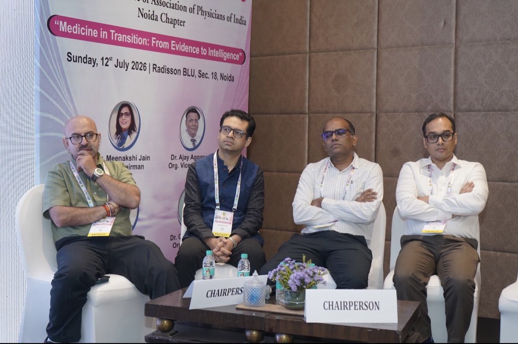 Haque_RheumAI's tweet photo. Honoured to be a panelist at APICON Noida on Granulomatous Diseases alongside Dr. Suvrat Arya, Dr. Arunachalam, and Dr. Jitin, with the session moderated by Dr. Ajay Aggarwal sir, Director, Internal Medicine, Fortis Noida. Grateful for the opportunity. #APICON #InternalMedicine https://t.co/EtGjR6XXhR