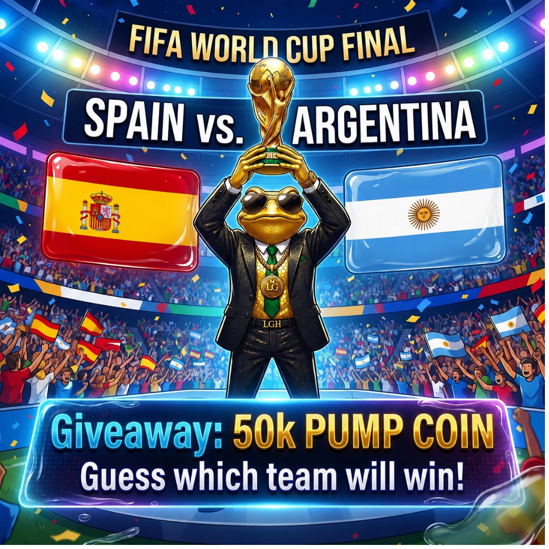 LordGoldhand's tweet photo. 🏆 World Cup Final Prediction Giveaway!

Predict the correct final score for a chance to win!

🎁 200 lucky winners will each receive 250 PUMP tokens.

How to Enter:
1️⃣ Follow us, Like ❤️ & Repost 🔁 this post.
2️⃣ Join our Telegram, Comment "$LGH is Solana" below this post.

⚽  Predict the correct final score and comment your Solana wallet address before kickoff.

 Good luck! 🍀

#LGH #Solana #WorldCup2026 #LordGoldhand