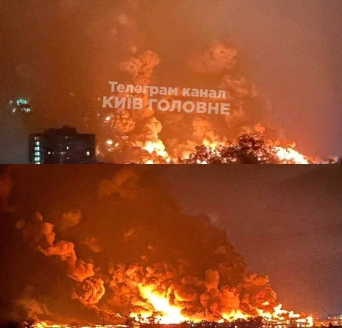 BPartisans's tweet photo. 💥À Kiev, l'enfer : pendant la nuit, l'armée a lancé une frappe massive avec des armes de haute précision contre des entreprises de l'industrie militaire et des centres logistiques.

Cibles :

◾️L'entreprise "Radioniks", spécialisée dans les composants et les détails pour l'industrie radioélectronique. Elle produisait des systèmes de contrôle pour les missiles de croisière FR-5 "Flamingo", les missiles opérationnels et tactiques FP-7, FP-9, les missiles guidés "Neptun-MD" et des équivalents pour les missiles sol-air guidés du complexe de défense aérienne S-300 (projet "Clone").

L'entreprise effectuait également la modernisation, la maintenance et la réparation des systèmes de visée optoélectroniques embarqués et des stations radar embarquées pour les avions MiG-29.

◾️L'entreprise de l'industrie spatiale et des missiles de Kiev (ООО "Spetsoboronmash" / ГАХК "Artém").

◾️L'entreprise de production Kiev-90 (ООО "Meridian" du nom de S.P. Korolev), qui fabriquait des éléments de carrosserie, ainsi que des composants pour les systèmes de guidage et divers éléments des missiles guidés "Neptun-MD".

◾️La société "Oakline" de Kiev, qui produisait des composants pour les drones de type "Deep Strike", fabriquait des pièces en carbone et des batteries pour les drones FPV, ainsi que stockait des drones.

◾️Le centre de tri de Kiev (terminal "Nova Posta"), qui assurait la livraison et le stockage de produits à double usage, notamment pour la production de drones, de complexes robotisés et de moyens de guerre électronique.

◾️Dans la région de Kiev, le centre logistique de Tarasovka "Amtel Properties" a été touché. Il assurait la réception, le stockage, l'assemblage et la distribution de composants (éléments) pour la production de drones.

📌Des réservoirs de carburants et de lubrifiants ont également été détruits dans le port de Youjni, dans la région d'Odessa.