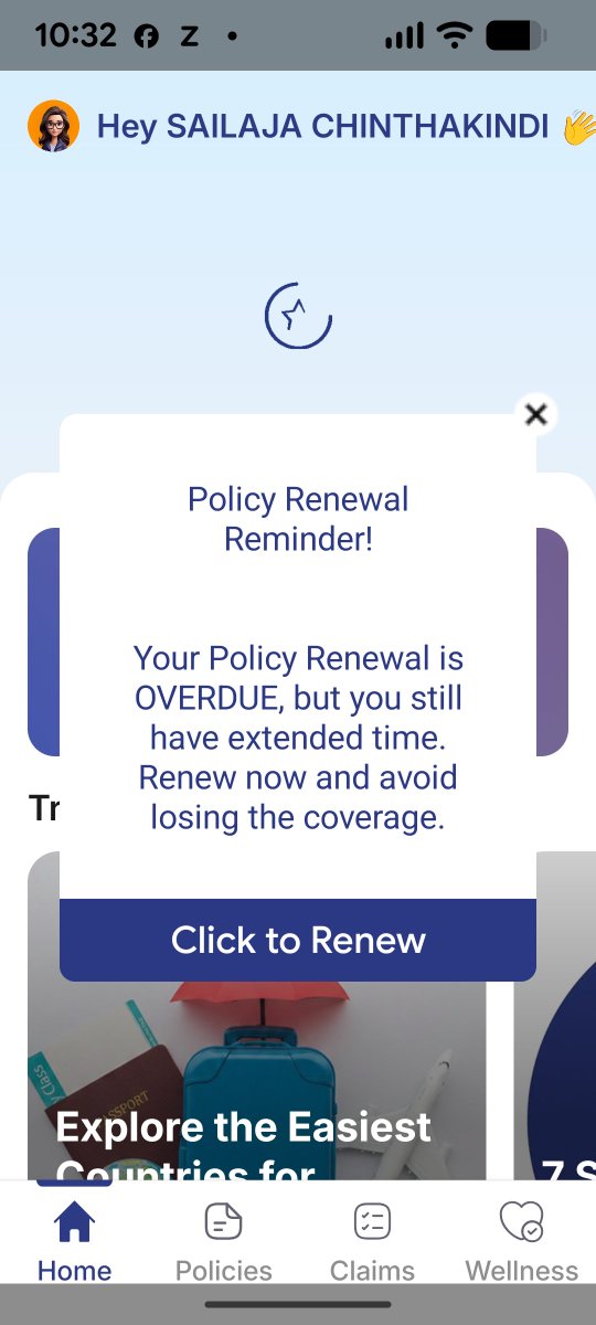 GkManjula3's tweet photo. Look at the hypocrisy and absolute mockery. @StarHealthIns support team replies telling us to "be patient" (Image 1). Meanwhile, their app drops pop-ups calling Sailaja's policy 'OVERDUE' (Image 2), but simultaneously shows 'No active policies' and has her renewal button completely greyed out and disabled (Images 3 & 4)!

You publicly ask for patience while your system completely locks her out of her own account. What kind of corporate harassment is this?
@StarHealthCare @IRDAIOfficial @consaff_india @jagograhakjago @PMOIndia
Escalating this severe misconduct to the Insurance Ombudsman and CPGRAMS today. 
#Ombudsman 
#CPGRAMS