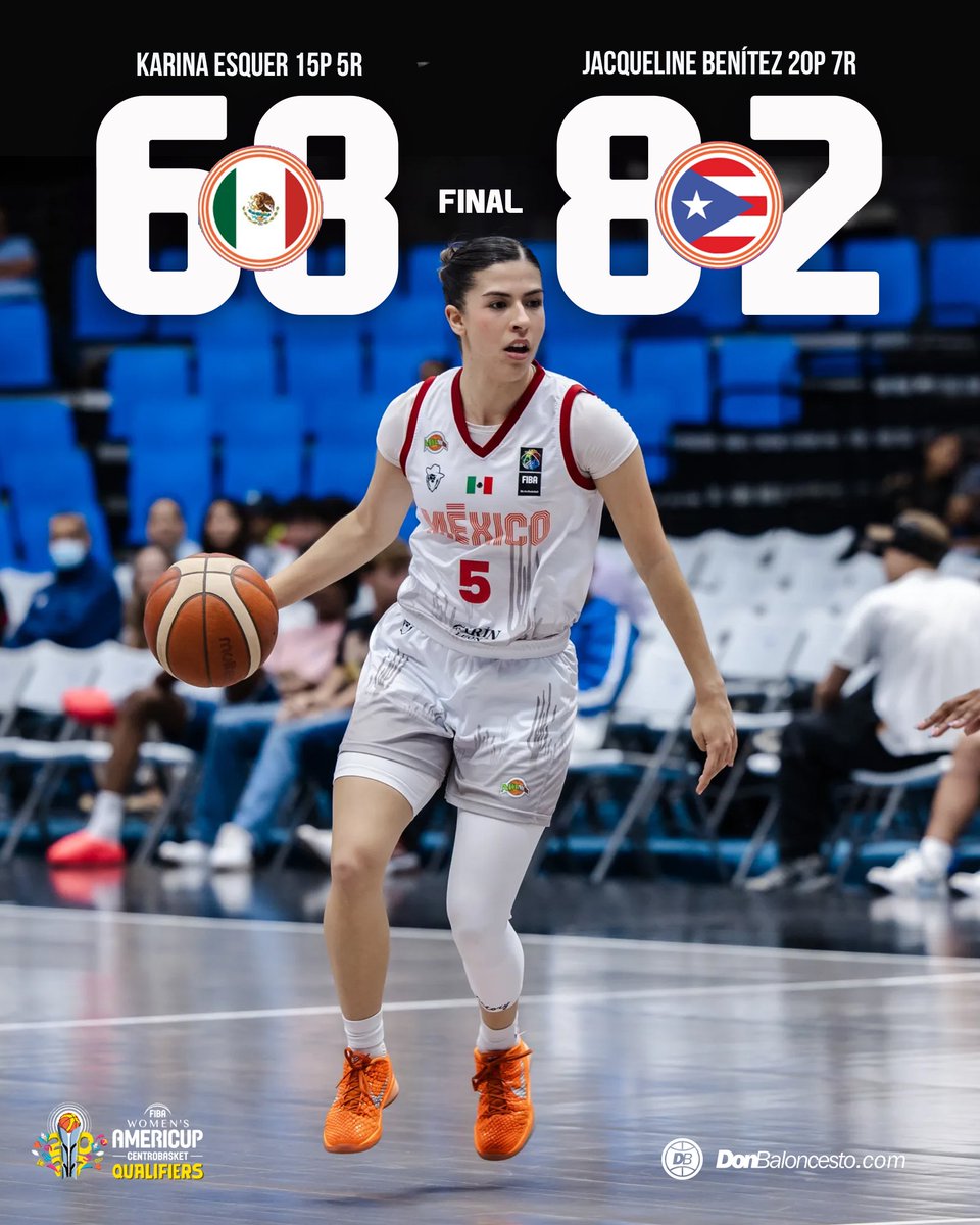 DonBaloncesto's tweet photo. 🇲🇽🥈 ¡Subcampeonas! 

México cae ante Puerto Rico y se queda con la medalla de plata del Centrobasket 2026 en Nicaragua.
Destacado juego de Karina Esquer con 15 PTS y 5 RBS. Mariana Valenzuela (14 PTS) en el Equipo Ideal del torneo.

↗️ México avanza a la @americupw 2027.

#AmeriCupW