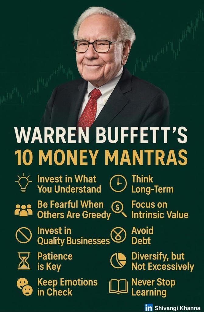 mr_venthan_1's tweet photo. Mantras of Warren Buffett https://t.co/brCyDum8Yp