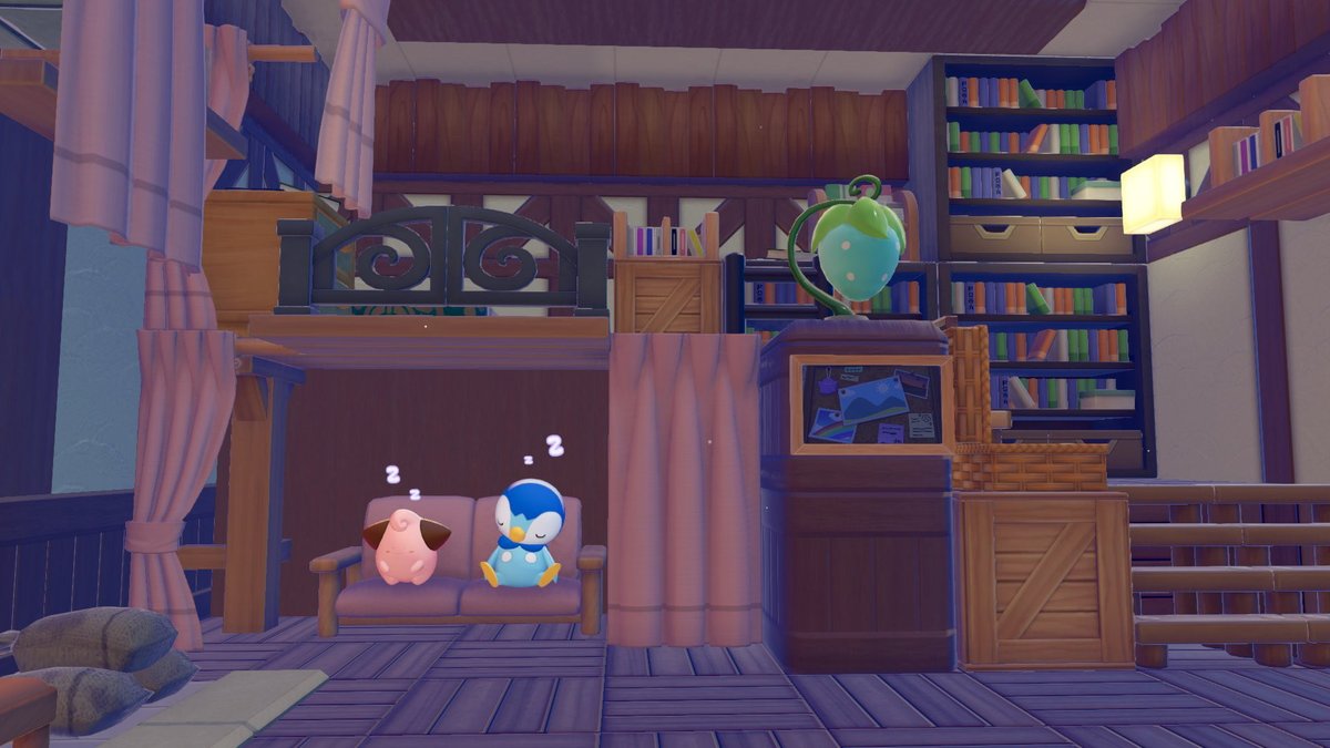 pokkaze709's tweet photo. 為了確認房屋內部側面的設計,參考了露露亞那一代的地圖設計,可以自由轉動相機視角方便多了
也注意到製作團隊在A20中,梅露露的工房內新增不少電燈作為光源,可能在新的光影表現下,原本的室內空間會偏暗(跟pokopia中差不多) https://t.co/BV1o2Uj76q
