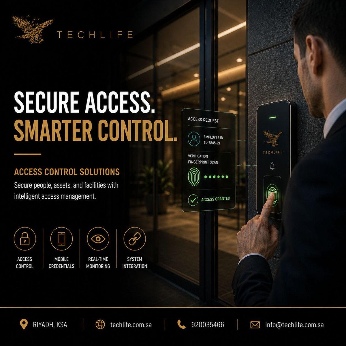 TechLife_SA's tweet photo. Control access. Protect assets. Create safer and smarter environments with intelligent access control solutions.
#AccessControl #SecuritySolutions #SmartSecurity #SmartBuildings #ELV #BusinessSecurity #SaudiArabia https://t.co/7q4sY9QRsu