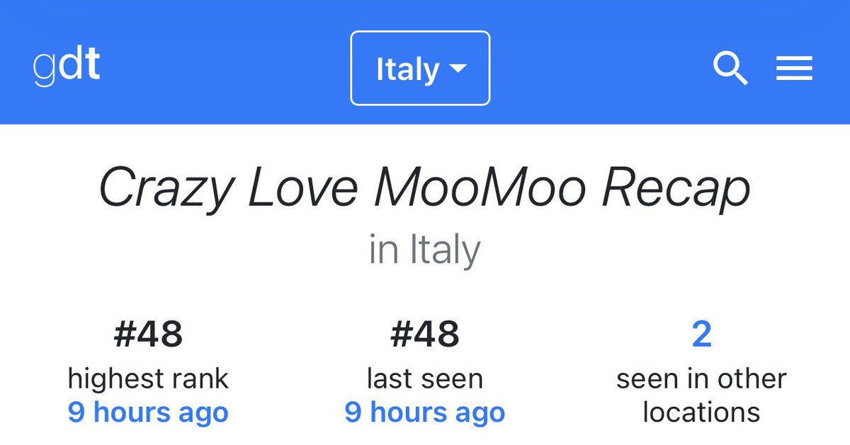 BossNoeul_TH's tweet photo. สรุปเทรน 📈
#Recapพี่ฟากชอบเธอมู่  💖

Crazy Love MooMoo Recap
—  Hightest rank 
No. 12 Thailand 🇹🇭 
No. 45 Worldwide 🌎 
No. 48 Italy 🇮🇹 

#Recapพี่ฟากชอบเธอมู่ 
—  Hightest rank 
No. 40 Thailand 🇹🇭 

หากผิดพลาดประการใด ขออภัยด้วยนะคะ✨ 

#พี่ฟากชอบเธอมู่
#CrazyLoveMooMoo 
#BossNoeul #BoNoh 
#Bosschaikamon #ShawtyBoss  
#Noeulnuttarat #MagentaBoy
