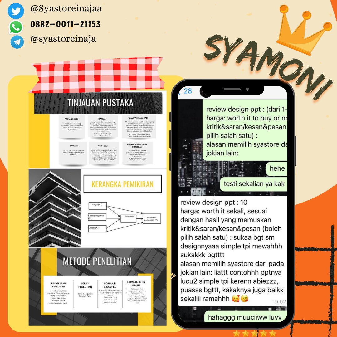 alisyakinara's tweet photo. OPEN 1 SLOT ONLY!

Joki ppt premium! yang butuh joki ppt sidang/sempro/semhas/kerja, design cakep dan rangkuman ngga asal boleh langsung wa yaa! Link wa di bio! https://t.co/oci2wkkJAd
