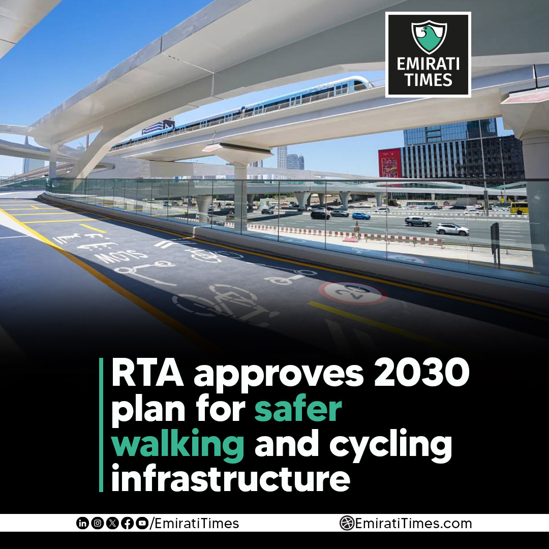 EmiratiTimes's tweet photo. Dubai's RTA has approved a five-year soft mobility plan through 2030 to expand walking, cycling and first- and last-mile connectivity across the emirate.
https://t.co/hnM26cI7vk
#DubaiRTA #SoftMobility #SustainableMobility #Dubai2030 #PublicTransport #EmiratiTimes
@rta_dubai https://t.co/NwVbGCkmDa