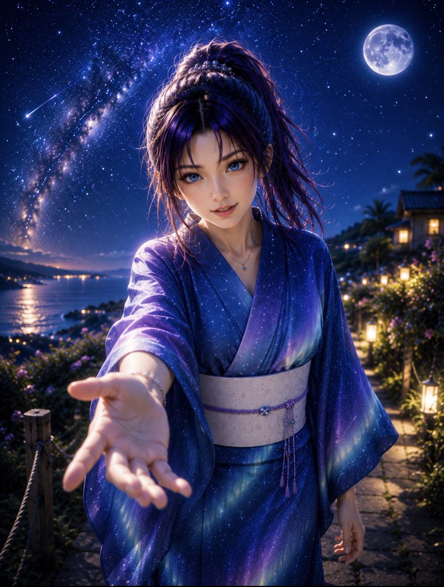 夜空纏いました🌌 ぐるぐるさんを誘っています🌌