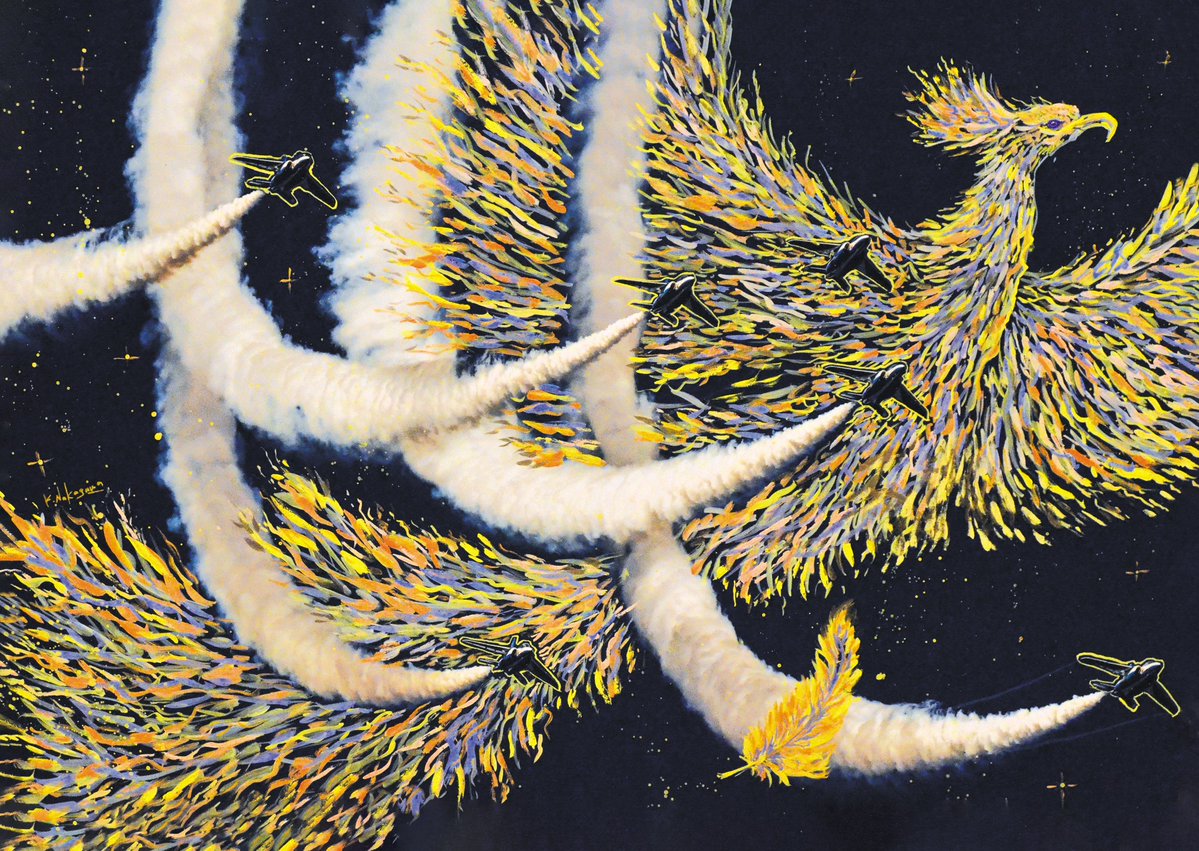 会期折り返し🎨 「写真×絵画 それぞれのブルーインパルス、それぞれの