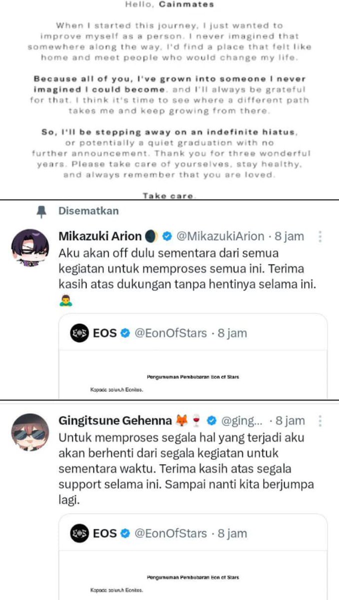 ellekiyut's tweet photo. Ga kbayang gimana perasaan mereka bertiga 🥹

Perasaan Harris yang selalu support dia
&amp; Perasaan Gin, Arion yang super duper respect woman

Bener ya musuh bisa ada di deket kita, bahkan bisa SEDEKET ITU? 
#CainmatesAlwaysWithHarris
#TerongersAlwaysWithMika
#CustomersAlwaysWithGin https://t.co/iSOv9xUJ9c
