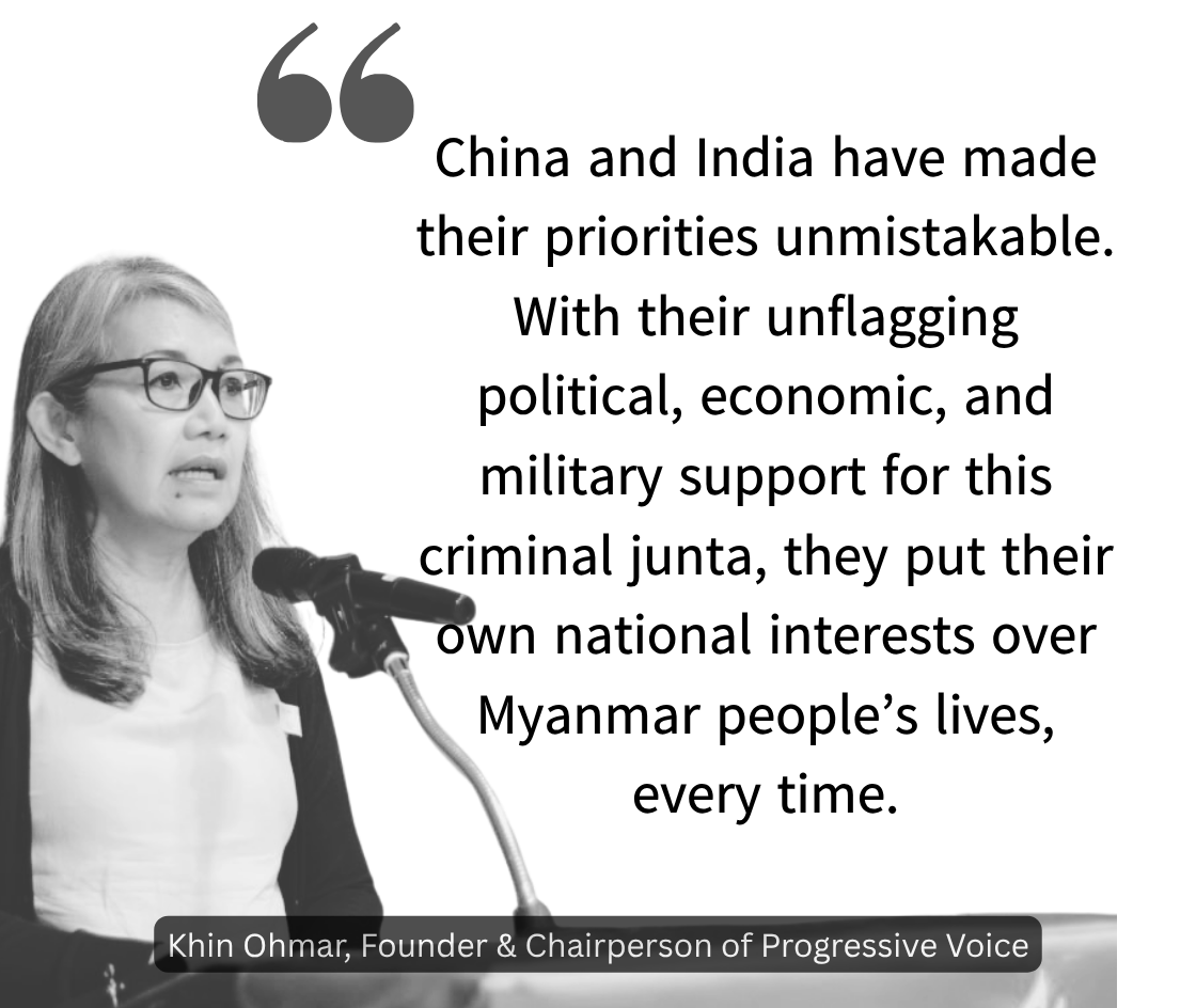 khinohmar's tweet photo. ⚠️#China and #India are not bystanders to #Myanmar’s catastrophe. They are major threats to the existence of Myanmar’s peoples.
Read more 👉 https://t.co/CNWg3ccjGP
#WhatsHappeningInMyanmar #SpringRevolution #Laos
@PVamplify @DVB_English https://t.co/9uVlpA03q4