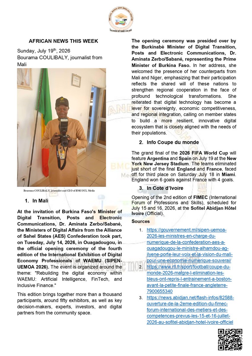 Bourama34548129's tweet photo. #BMCOULmedia
 #RADIOMANDENBAKARYmedia #AfricanNewsThisWeek 
#Journalism #Verification
 #Sources 
#Communication https://t.co/G49MlxtIzv