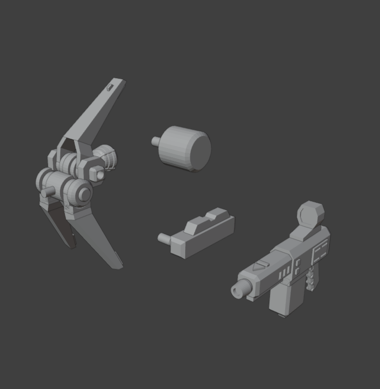 kirotangox's tweet photo. ＃メガミデバイス
メガミ用空間戦闘装備セットの３Dプリント用データをBOOTHに出品しました。スラスターユニットとビームガンのセットです。
よろしくお願いします！
私の店→https://t.co/g58Ei26P5e https://t.co/pIhyqbAHG4