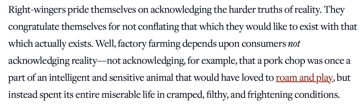 BDSixsmith's tweet photo. I wrote about the modern barbarism of factory farming, and why there should be bipartisan agreement on improving animal welfare. https://t.co/RE6Z43EqrC