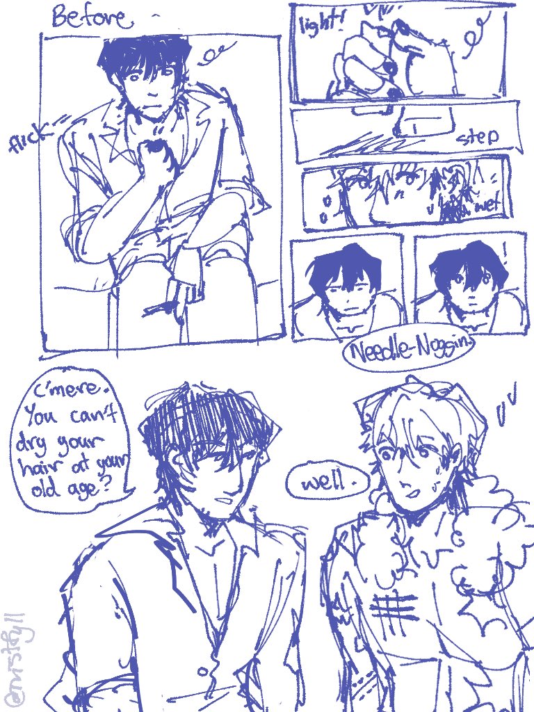 Tristfyll's tweet photo. A late #vashwoodweek day 4: hurt/comfort! All comfort tho #vashwood #trigun https://t.co/O08JowxSJe