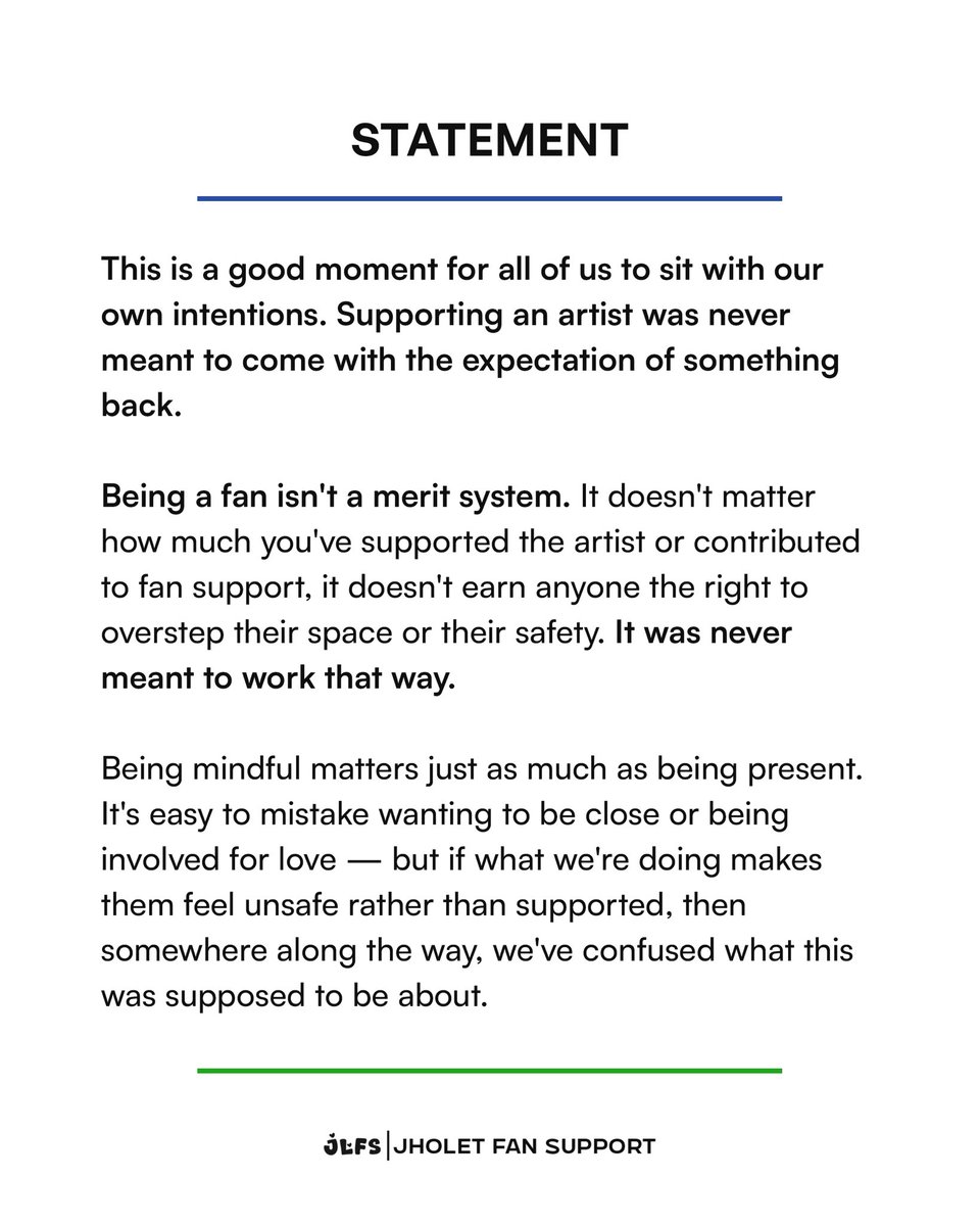 jholetfs's tweet photo. To our Sweeties, Blooms, and everyone in the community,

We’ve released an official statement regarding the recent matter. We encourage everyone to read it in full.

Thank you for your continued understanding and support. 💙💚 https://t.co/OHJY0L4PYp