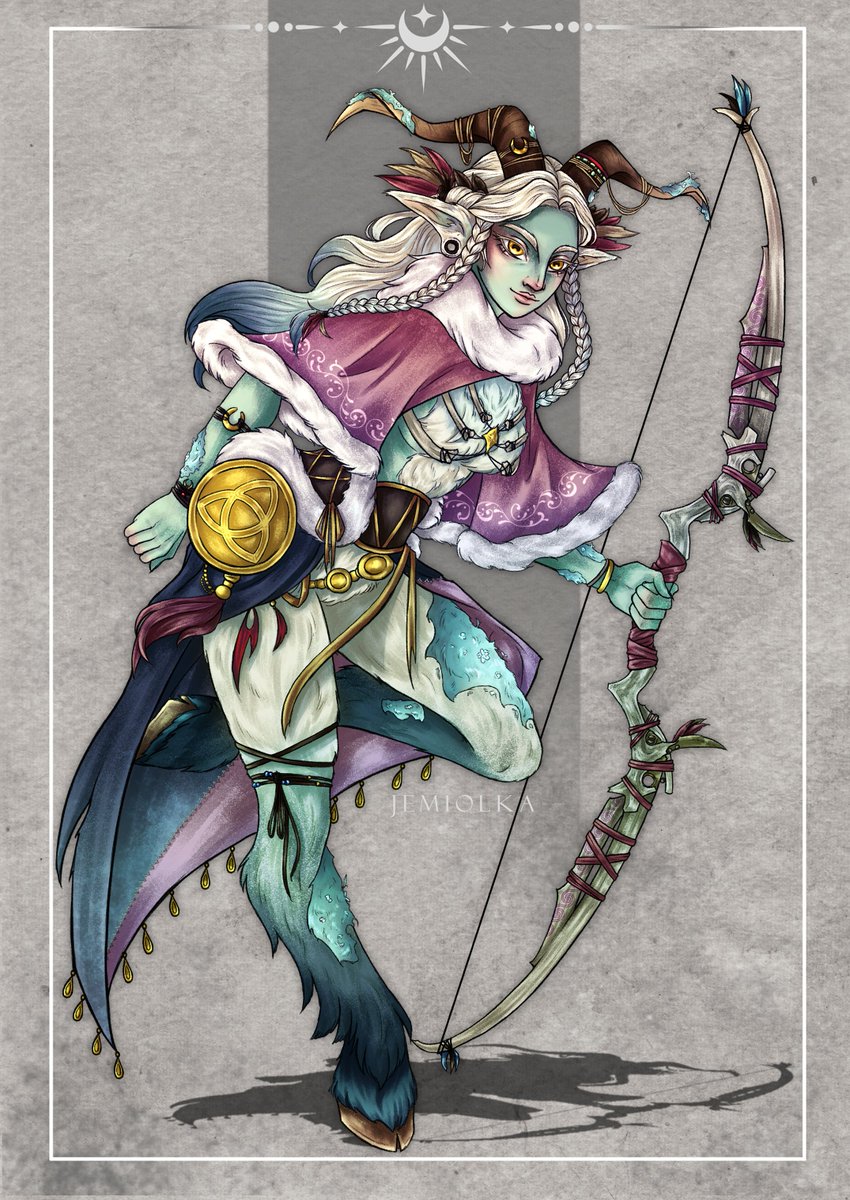 jemiolka_'s tweet photo. My friends dnd oc, a Satyr female, arcane archer

#satyr #dnd #oc https://t.co/xOo7oBs9Rc
