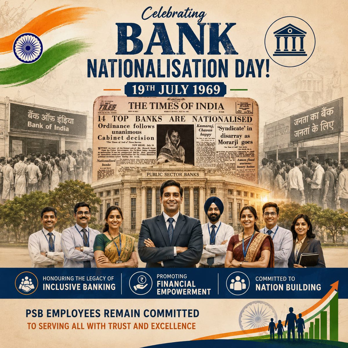 AbhishekDukeBoi's tweet photo. @sanjaybpi जनता का बैंक, जनता के लिए, जनता के साथ।
#BankNationalisationDay https://t.co/qg2BxUstm8