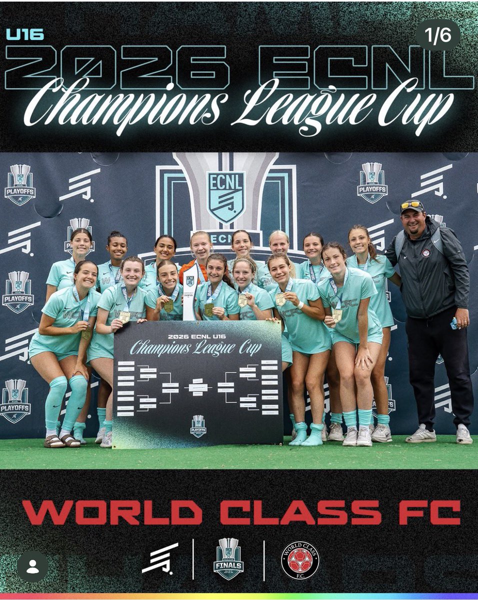 sienaettinger8's tweet photo. #ECNL U16 Champions League Cup Champions!! Wins over Atlanta Fire United 3-2, GSA 2-2 (Pks: 5-4), FC Stars Blue 2-2 (Pks: 9-8), and the final vs Tennessee SC 2-0!

@ECNLgirls @ImYouthSoccer @TheSoccerWire @PrepSoccer @TopDrawerSoccer https://t.co/uJVjhkpNO9