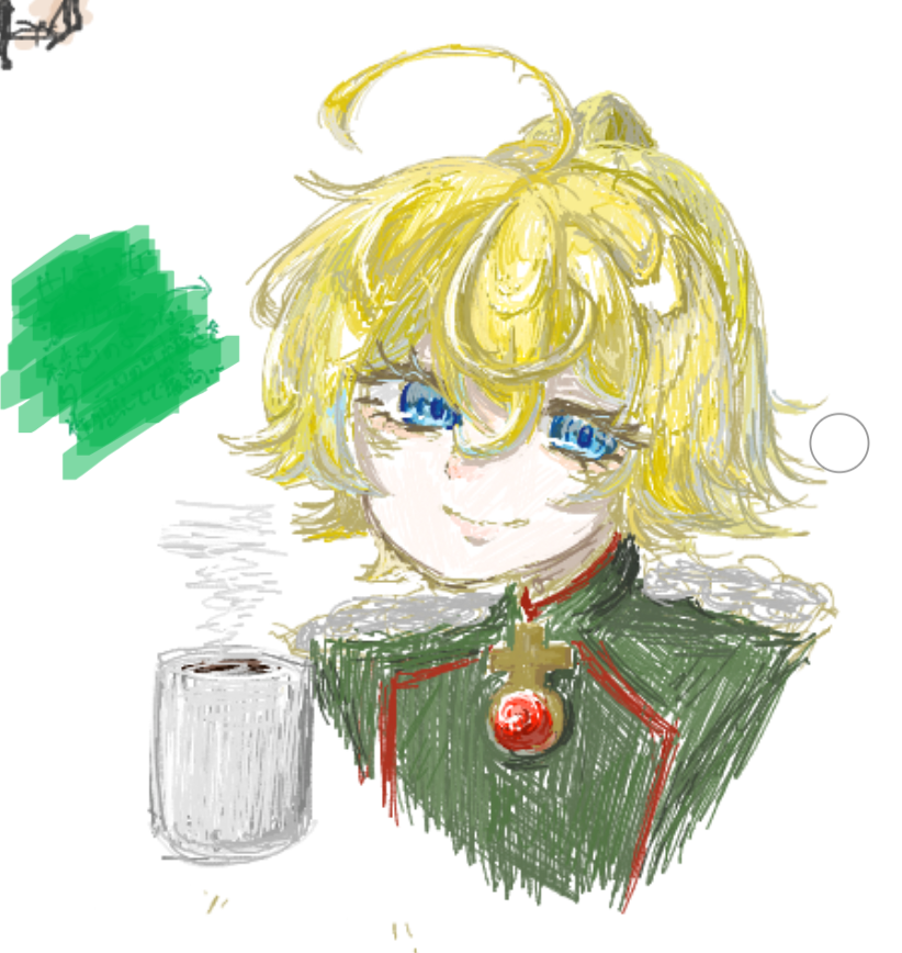 PEPERANN7777's tweet photo. #幼女戦記 
絵チャで描いたターニャ
コーヒーいっぱい飲んでほしい https://t.co/9RK80TjDsG