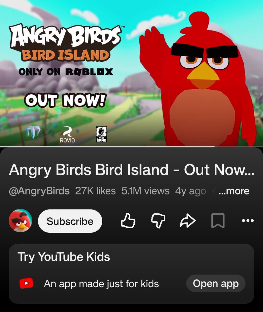 mattbunnylmaoo's tweet photo. Who remembers when they announced that angry birds roblox game back in 2021?
#angrybirds #roblox https://t.co/xMVxXxAmEk
