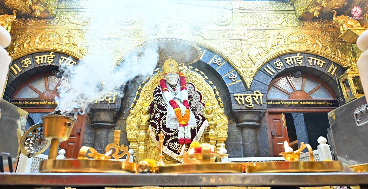 SSSTShirdi's tweet photo. *!! ॐ साई राम !!*
*श्री साईबाबा संस्थान विश्वस्त व्यवस्था,शिर्डी*
*!! ॐ Sai Ram !!*
*Shri Saibaba Sansthan Trust, Shirdi*
≈≈≈≈≈≈≈≈≈≈≈≈≈≈≈≈≈
*आरती : माध्यान्ह आरती*
*रविवार १९ जुलै २०२६*
*Aarti :-Madhayan Aarti*
*Sunday 19 July 2026* https://t.co/DpOoEJadPu