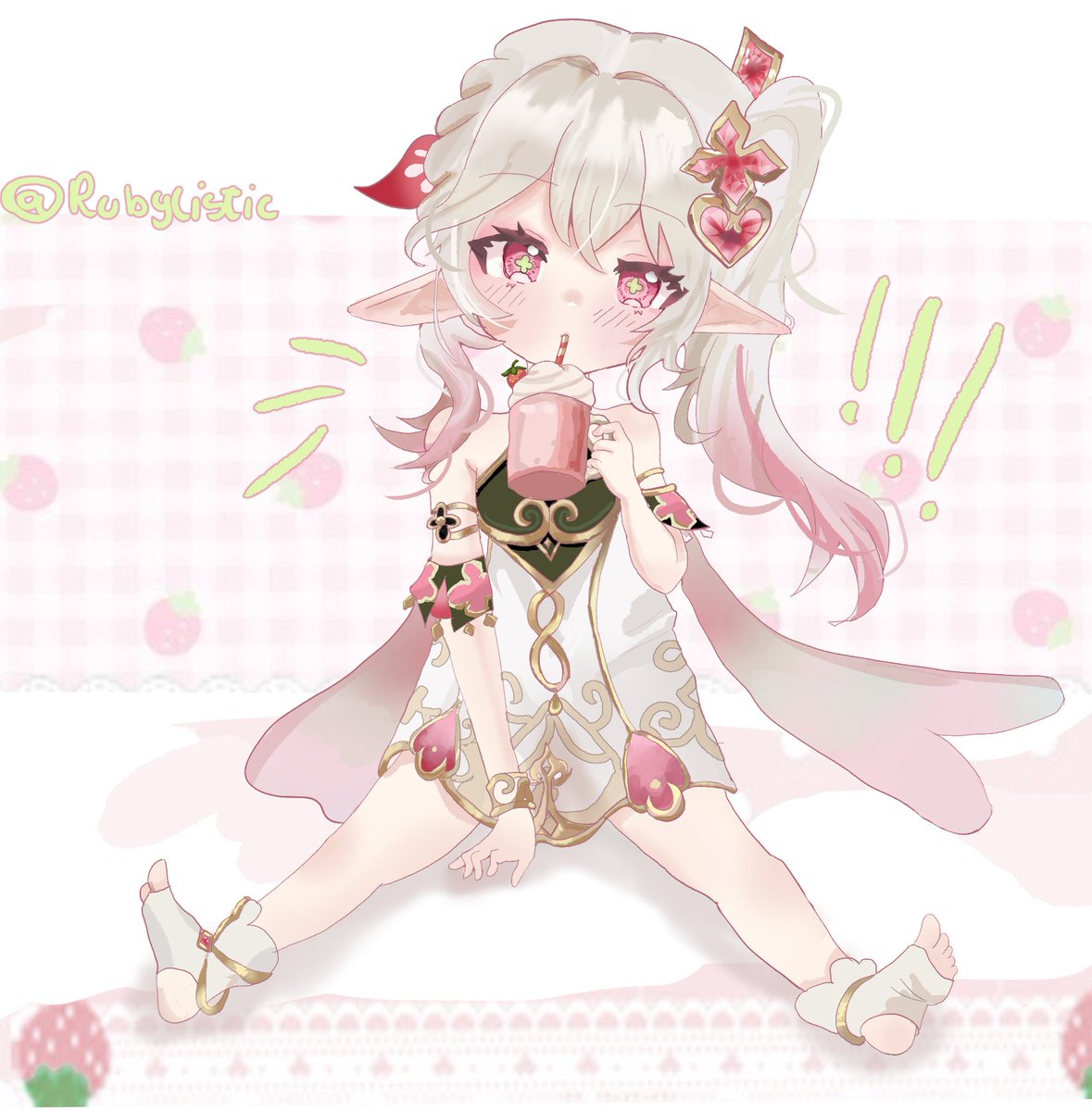 rubylistic's tweet photo. Strawberry Nahida~
#GenshinImpact #Nahida #digitalart #原神 https://t.co/lrVGvxpLli