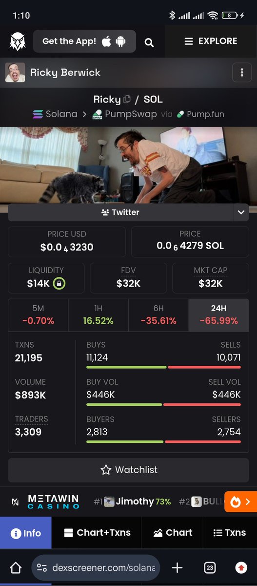 masterledgerx's tweet photo. @sjmhustle Ricky the raccoon is moving to the moon 🚀 https://t.co/OjKX0eMGEA