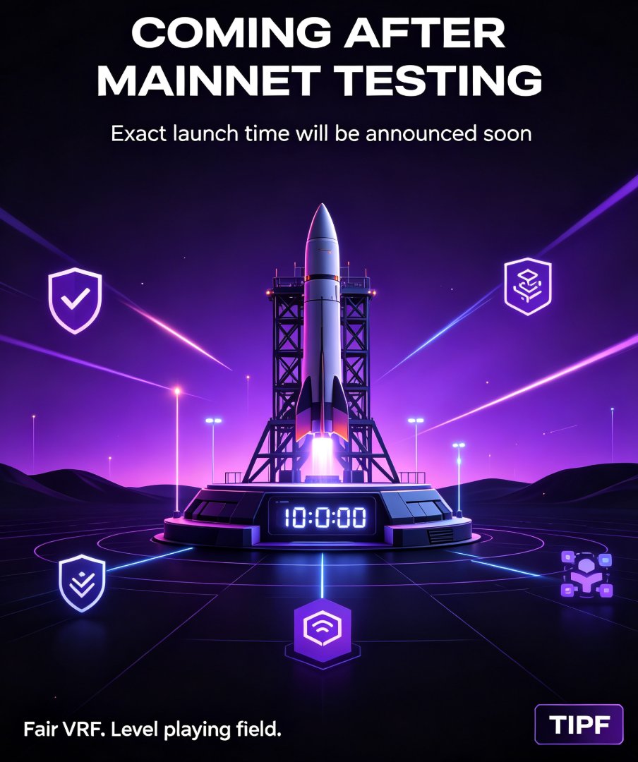 TIPF_AI's tweet photo. Full launch details and the exact go-live time will be announced once mainnet testing concludes.
#TIPF #Solana #MagicBlock https://t.co/69JEnLT4Oo