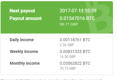 johnnyfkblaze's tweet photo. Found this old screenshot from my cloud mining days in 2017 and it says a lot.

0.00118761 bitcoin:native  per day was showing as only £2.36 back then.

Weekly income: £16.50.
Monthly income: £70.73.

At the time it felt small, almost not worth thinking about. Just a little dashboard number ticking along in the background.

But looking back now, the BTC number was the real signal. The fiat value was the distraction.

That era taught me one thing: Bitcoin usually looks boring before it looks obvious.

Be honest, would you have stacked it or cashed it out?