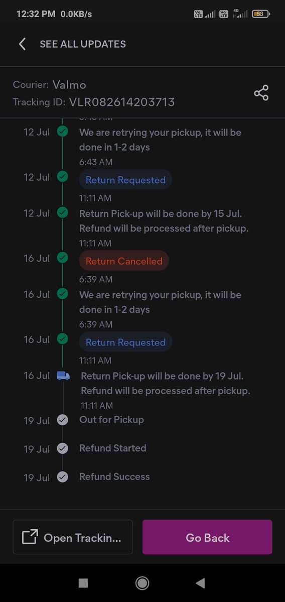 Sanibgmi's tweet photo. @Meesho_Official hii dear sir and madam I have try to return this product but it's 19 day's ago but they don't pick up i have give complaint many times but they don't respond please kindly check the issue i request to you 🙏 https://t.co/WYXiK4N6VJ