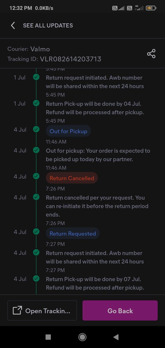 Sanibgmi's tweet photo. @Meesho_Official hii dear sir and madam I have try to return this product but it's 19 day's ago but they don't pick up i have give complaint many times but they don't respond please kindly check the issue i request to you 🙏 https://t.co/WYXiK4N6VJ