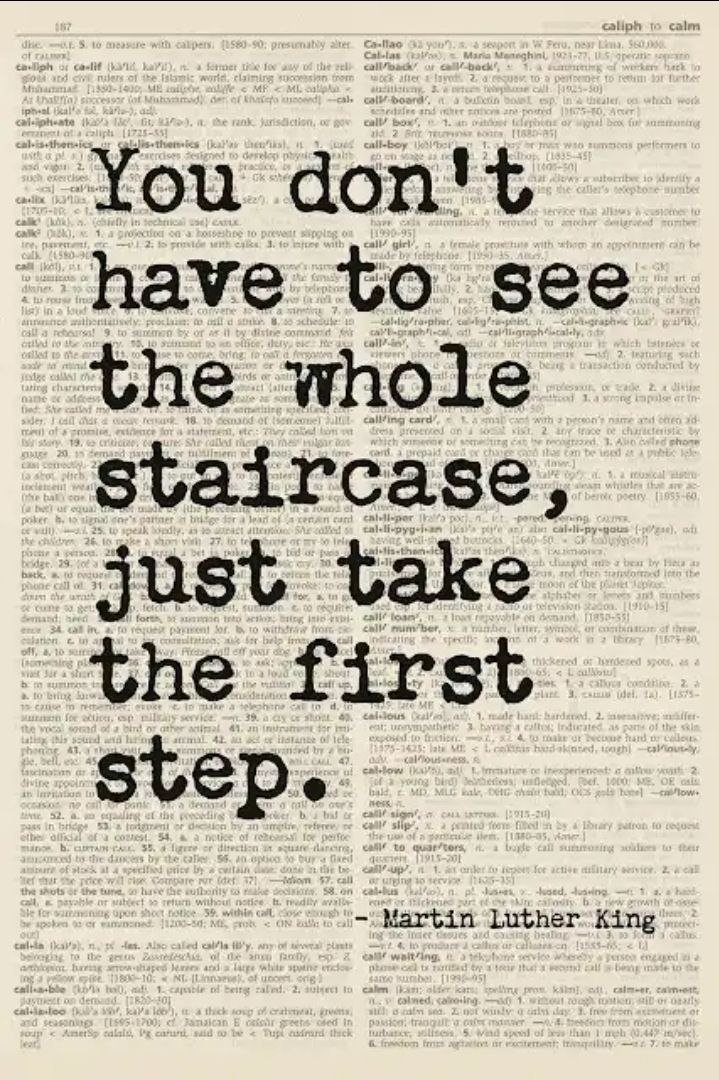 singh_aditya205's tweet photo. You don't have to see the whole staircase, just take the first step. https://t.co/Jez1zuy7wk