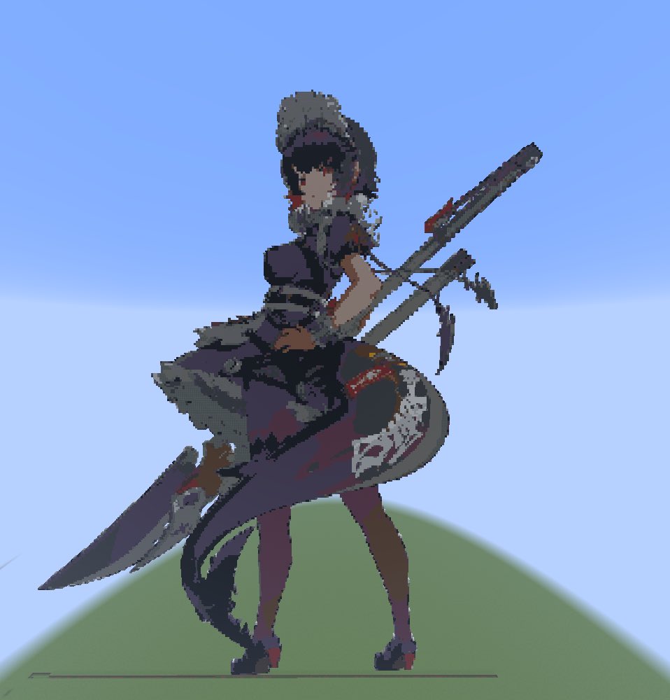 musu24hserver's tweet photo. #Minecraft #Minecraftbuilds #minecraft建築コミュ #マインクラフト　#未来建設
3R_Aliceさん作　「キャラ」 https://t.co/0P8Al2S1Gp