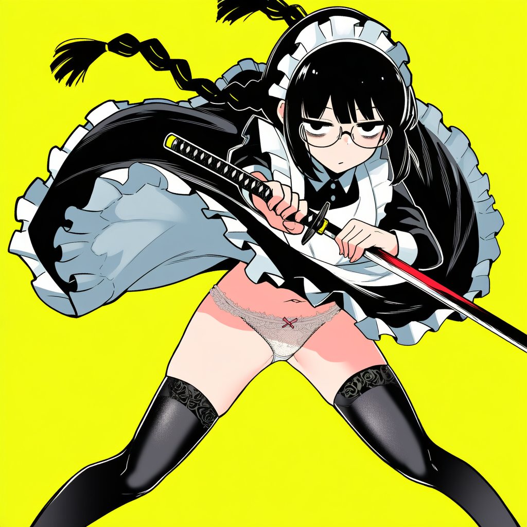 teacher_MOW's tweet photo. おはざまーすっ。今日の担当は黒乃ちゃんです。やっぱ武装メイドっていいもんですねえ https://t.co/KuaYAcUwAb