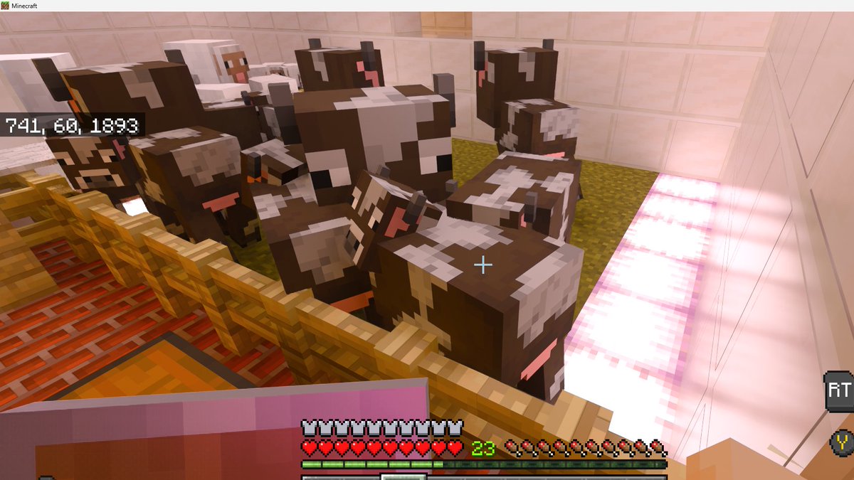 extradosed's tweet photo. #マイクラ 少し前の[TINY TAKEOVER]以降、子供の動物の方が大人より大きくなるのはおま環境？レイトレのパック換えてみたりしても変化無い。SSの大きい方が子供、成長すると小型化するっていう何ともシュール感。これ逆じゃない？そもそものサイズ感もどうにも公式と違う気が。switchは違った気も。 https://t.co/wlF7qiasv2