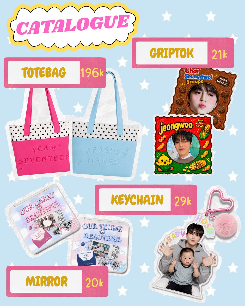 LusterStudioid's tweet photo. kenalan sama fanmerch yang gemes gemes ini! kita ready stock semua loh guys, jadi cus bisa langsung CO di oren atau di TIKTOK. Buat selebihnya bisa follow dan DM akun kita kalau kalian mau tanya tanya ya💖

#fanmerch #fanmade #seventeen #treasure #carat #teume #seungcheol https://t.co/KVpH7rewrl