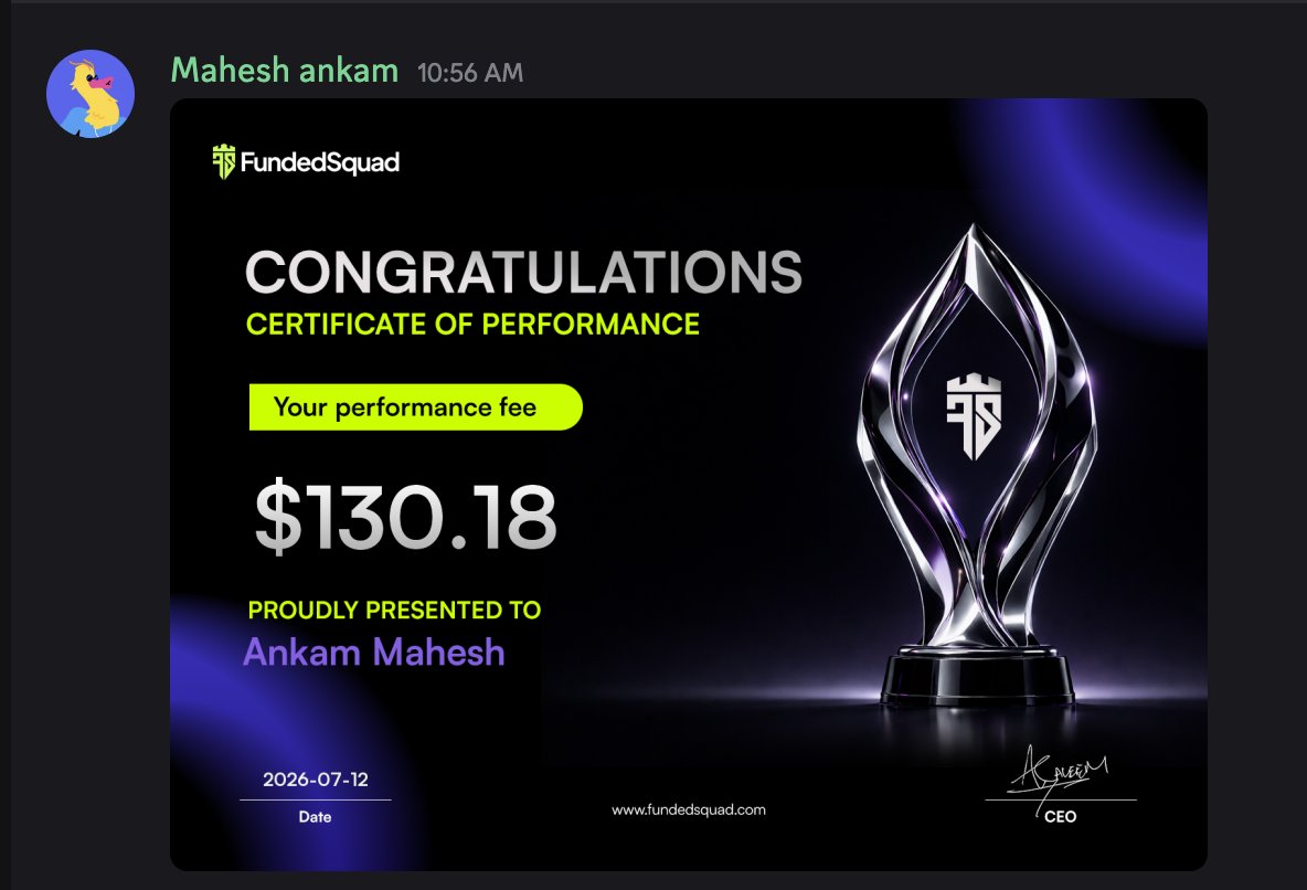 fundedsquad's tweet photo. Proof that discipline beats luck. Congratulations on your payout and keep stacking those wins! 👏 https://t.co/3KPtQA9z8y