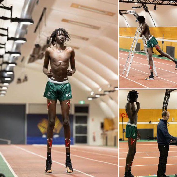 AfricanHub_'s tweet photo. Meet Jongkuch Mach, a 17-year-old South Sudanese-Australian basketball talent standing at an impressive 7'6". The average height of an NBA player is around 6'7". https://t.co/6a8hj6FjxT