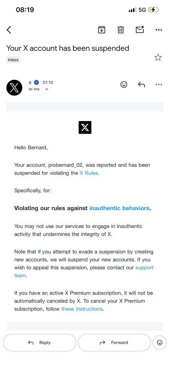 probernard_03's tweet photo. Hi everyone ,

It’s Bernard here 

Unfortunately I woke up to an email from x that my old account was suspended 

Kindly follow up this new account as I try recovering the old account , while also connecting with my old mutual here 

Rt this for more reach 

Thank you 

@OnlyLuso https://t.co/b2On7FgU30