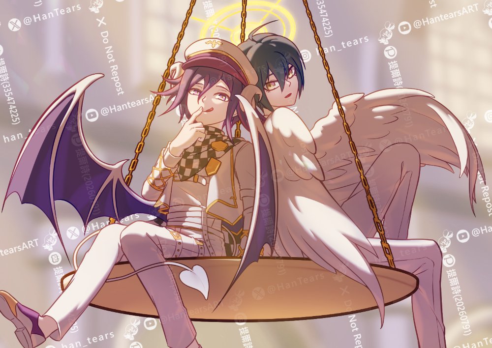 HanTears's tweet photo. 【DRV3】
天使惡魔系列的另一套✨
#Saiouma #Oumasai https://t.co/n8rsStYUGO
