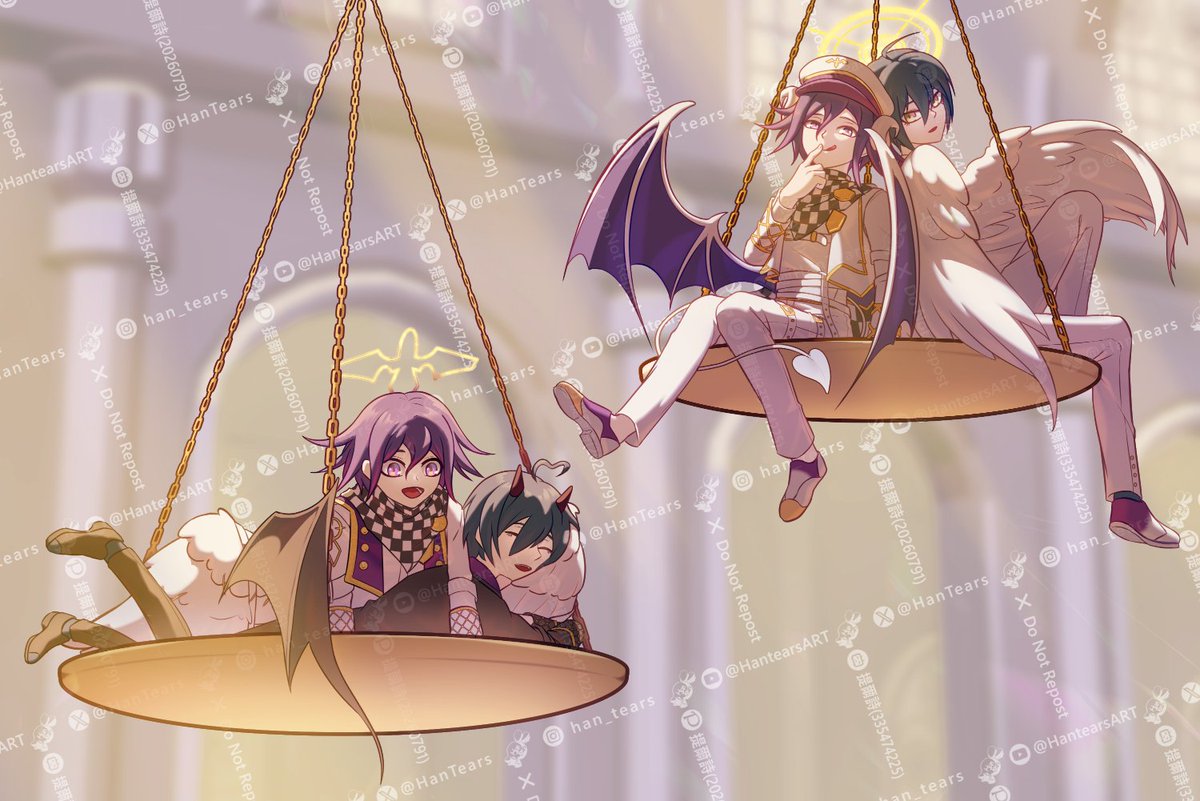 HanTears's tweet photo. 【DRV3】
天使惡魔系列的另一套✨
#Saiouma #Oumasai https://t.co/n8rsStYUGO