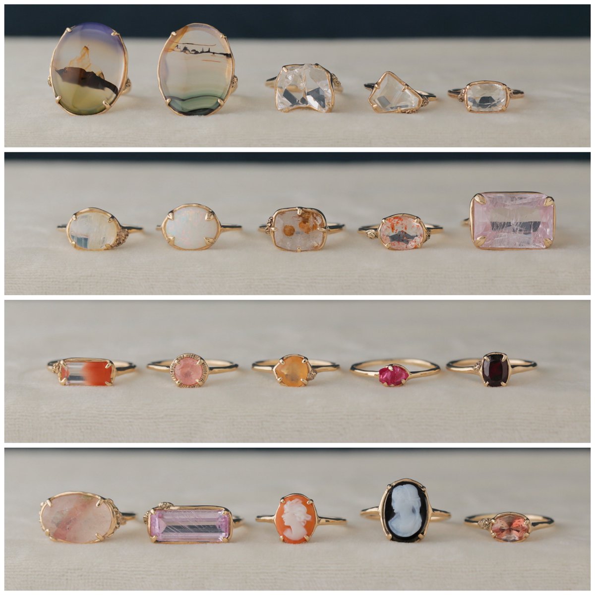 Fillyjonk POP-UP 】 7.18 - 8.2 Moss ring（K10） 苔生した天然石の