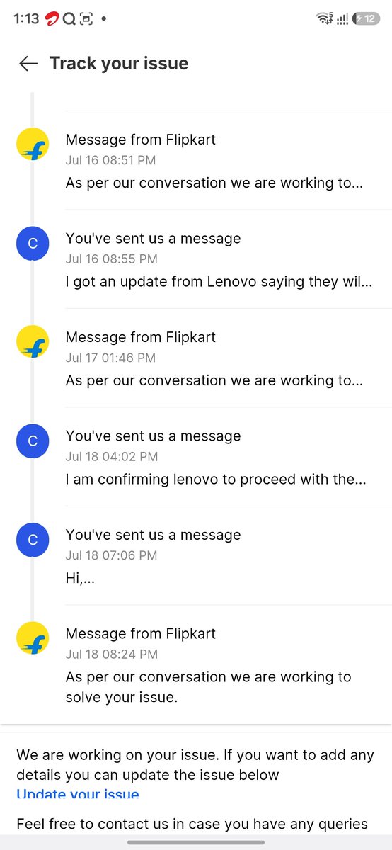 Chairanthchand's tweet photo. @mane_anket @Ay146004Yadav @Flipkart @flipkartsupport I have the same issue. This i what is plan to do after getting the refund.  Waste of time in explaining about the defective product and get the money back. https://t.co/lolIMsL9TR