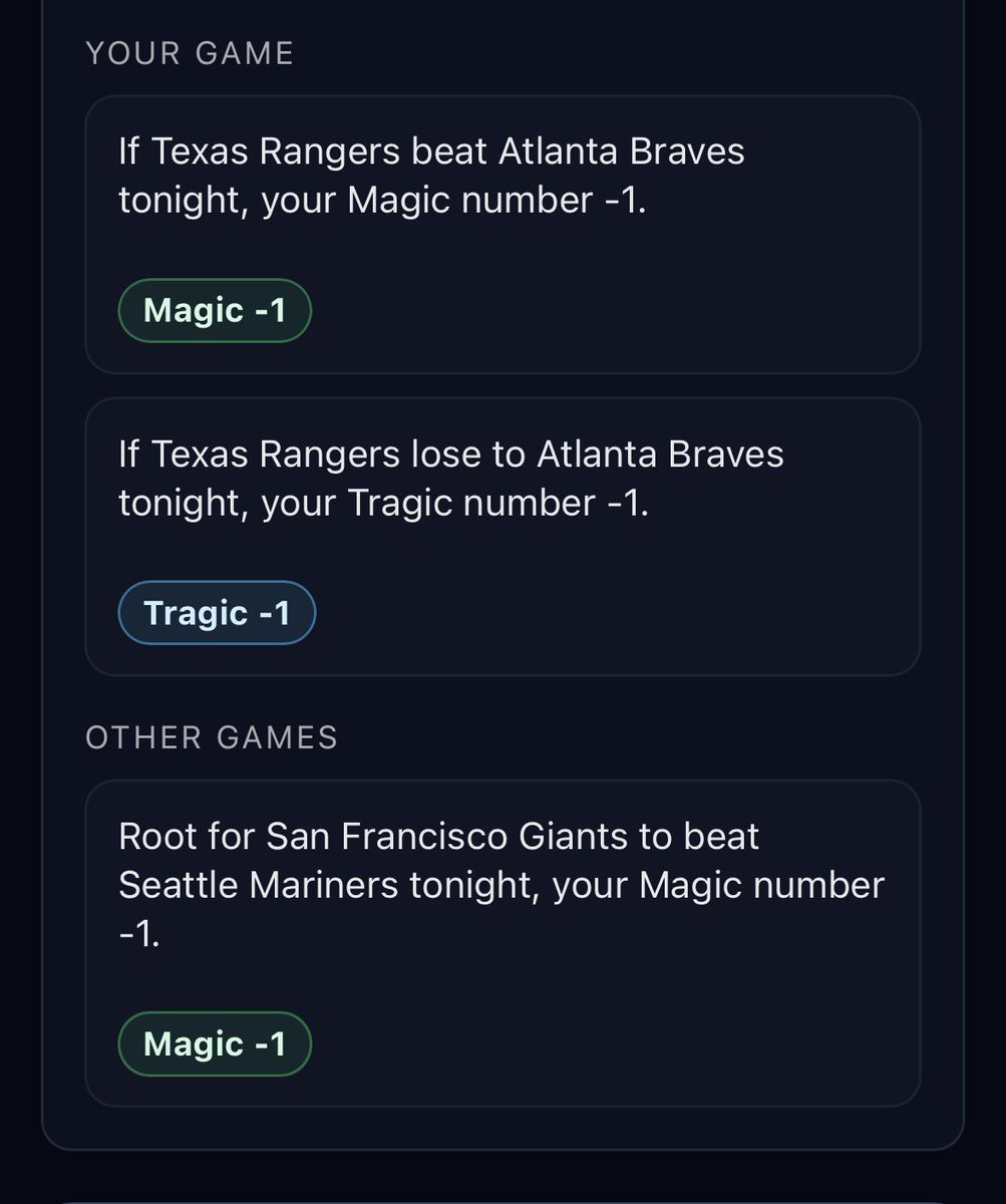 SportsMagicNum's tweet photo. @Cubs and @Phillies have another day where they could get some extra help from @Brewers and @Dbacks wins.

The @Dodgers can get a boost from a @Cardinals W.

And the @Rangers are supporting a @SFGiantsFans win in a tight AL Wild Card race.

Full #MagicNumber breakdown for every game 👉 https://t.co/lqcF3iW9xR #MLB #MLBPlayoffs