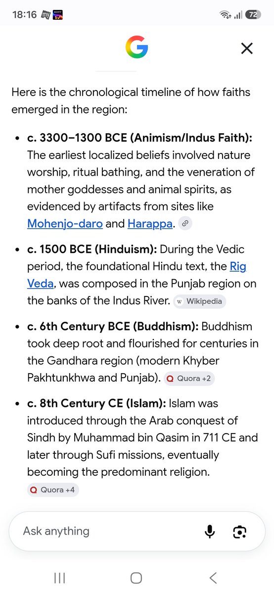 peace001567's tweet photo. @KaurUdhoke2 Islam a religion followed by Pakistan came into existence in 8th century much later than Hinduism in 1500 BCE..

Moreover Pakistan itself was born after partition of India &amp; current pakistanis themselves  migrated to Pakistan in 1947..

Do the math..(emotional attachment?) https://t.co/8eWznrQQSC