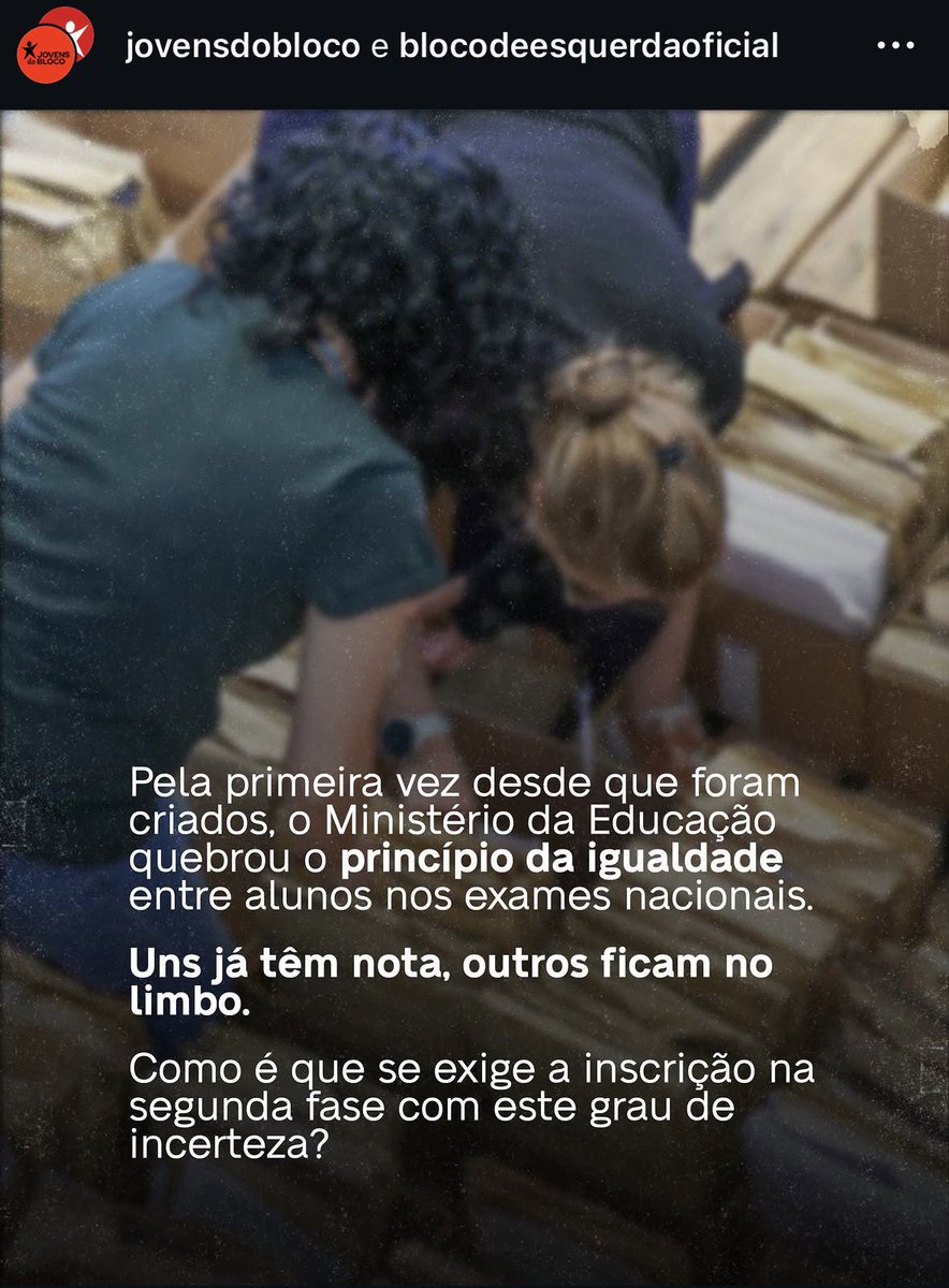 Choupanaaaaaaaa's tweet photo. Desde a sua criação q os Exames Nacionais são uma das principais ferramentas de triagem sócio-económica no acesso ao Ensino Superior.

Com ânsia de cavalgar a espuma mediática, os jovens do BE consideraram q só agora é q o ME “quebrou o princípio de igualdade”

Isto é oportunismo https://t.co/pxsQw18xb6