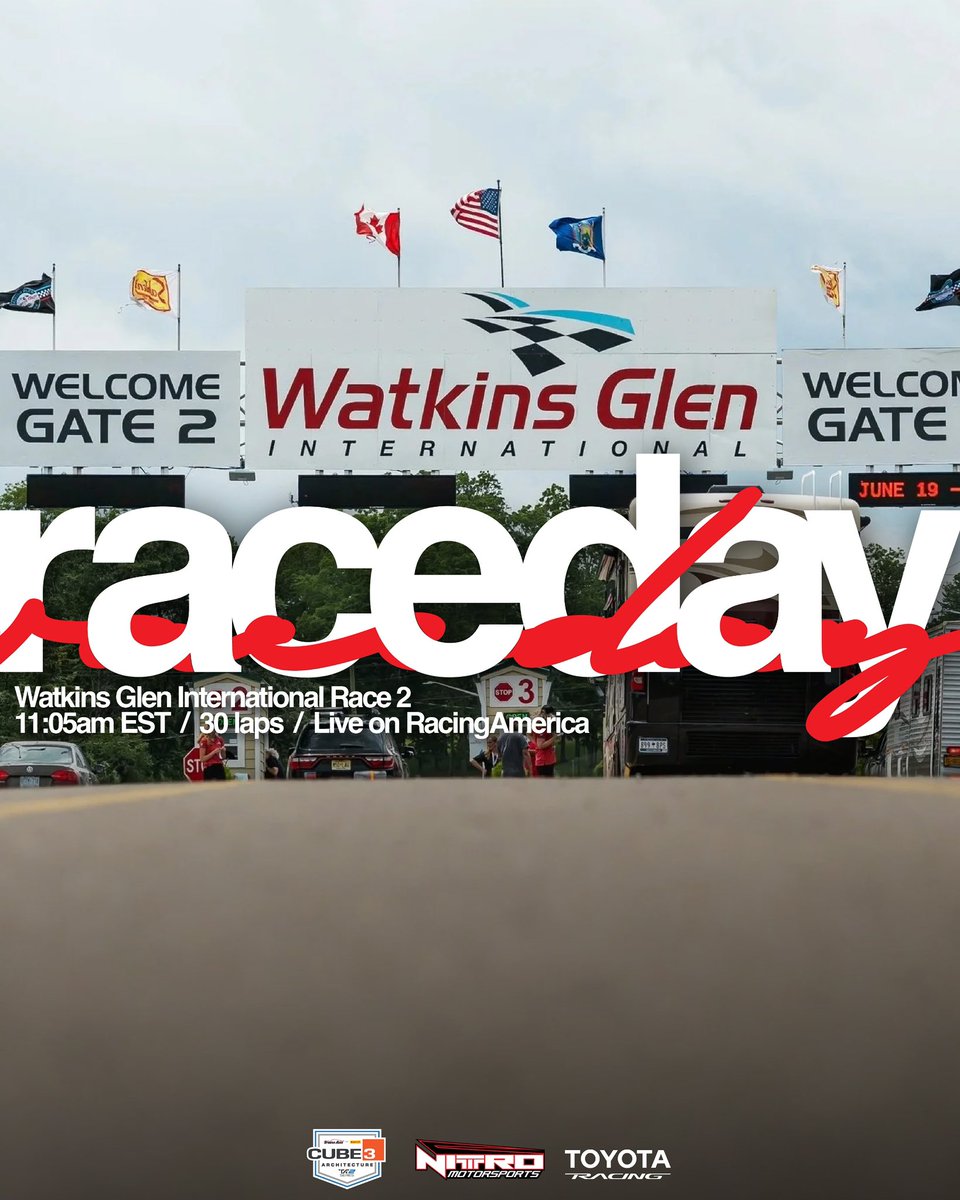 racewithnitro's tweet photo. WAKE UP ‼️ It's another TA2 raceday in Watkins Glen!!

📍 Watkins Glen International
⏰ 11:05 AM EST
📺 RacingAmerica

#Nitro / #NitroMotorsports / #RaceNitro / #e3lithium / #leadisdead / #e3sparkplugs / @GoTransAm / @racingamerica https://t.co/H3NaurEzhU
