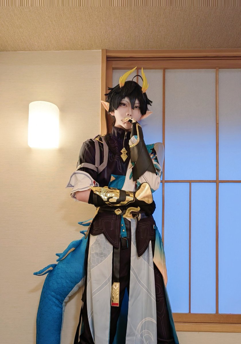 kanican4649's tweet photo. ようやくコスプレ出来た(TᵕT)メイク技術高くしないとな！
 #コスプレ
 #丹恒コスプレ
 #崩壊スターレイルコスプレ https://t.co/GAonfSSLxW